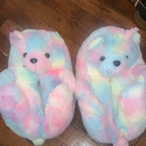 Colorful Bear Slippers
